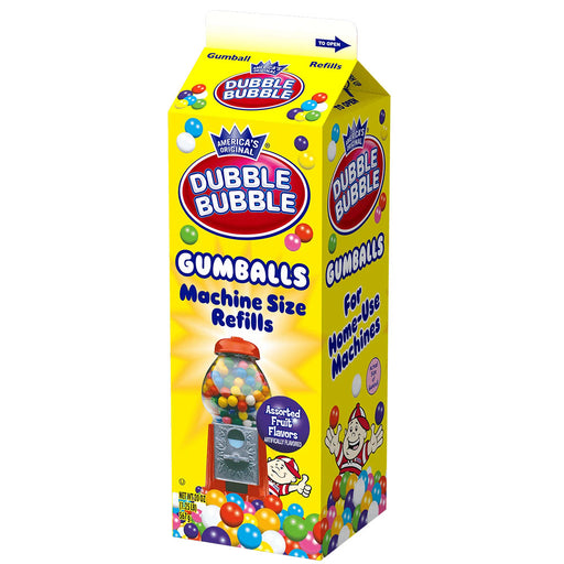 Dubble Bubble Assorted Gumballs Refill 20oz Carton
