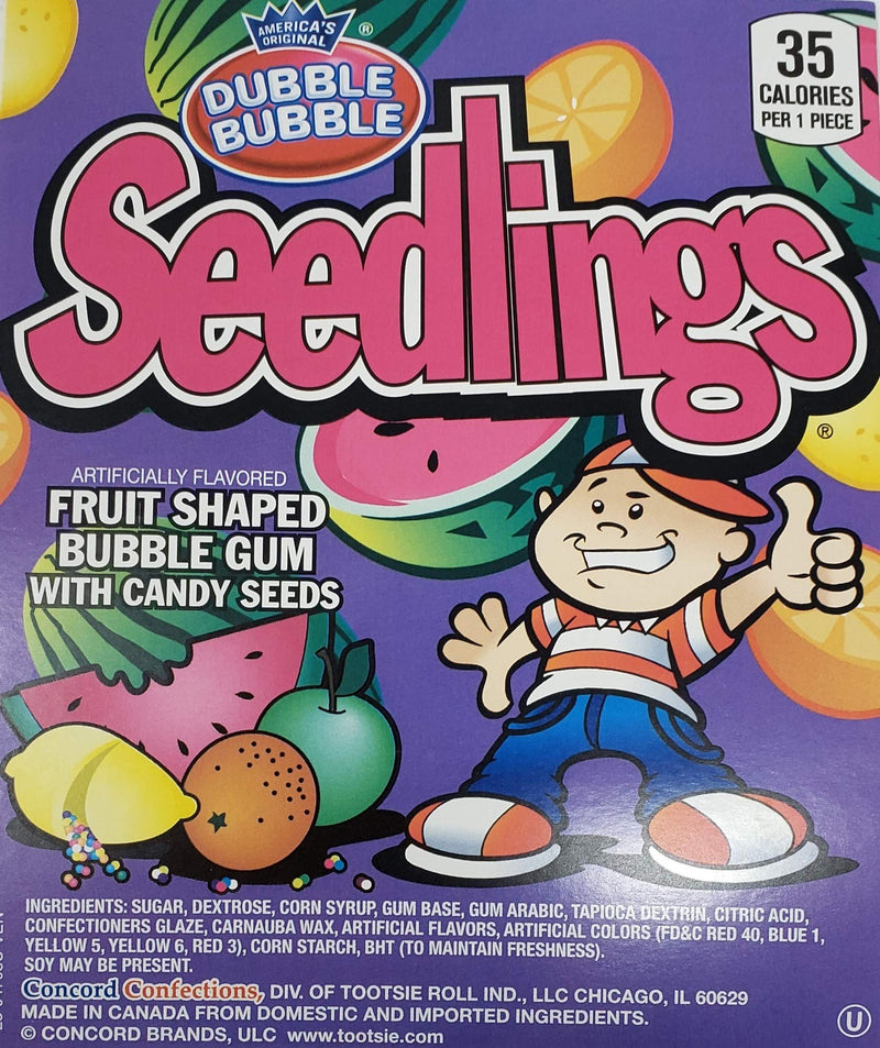 Dubble Bubble 1 Inch Gumballs Seedlings 850 Count Case