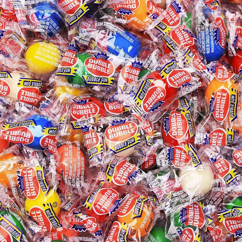 Dubble Bubble 3/4 Inch Assorted Gumballs Wrapped 850 Count Case