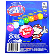 Dubble Bubble 1 Inch Assorted 8 Flavor Gumballs 850 Count Case