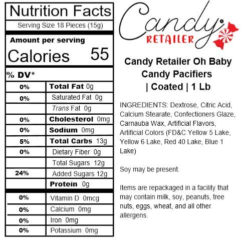 Concord Oh Baby Pacifiers Coated Candy 1 lb