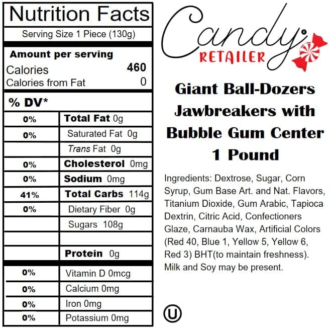 Concord Giant Balldozers with Gum Center Jawbreakers 1 lb