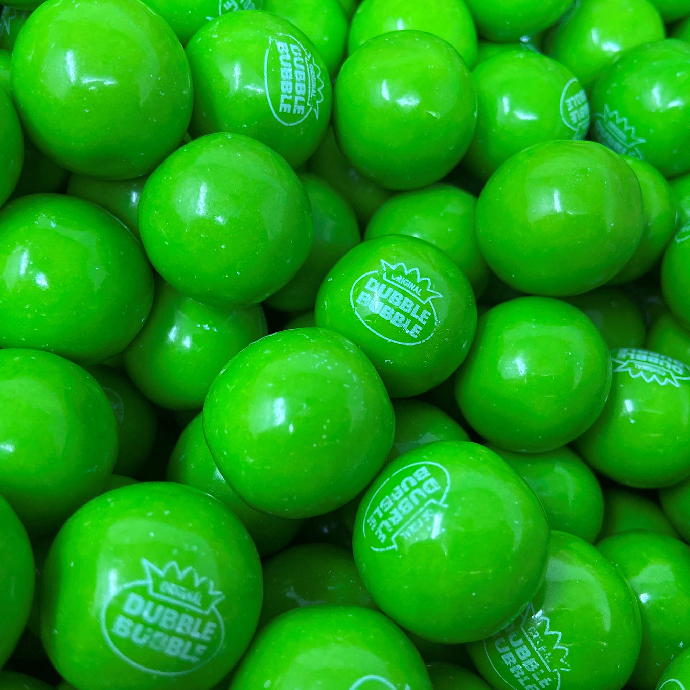 Dubble Bubble 1 Inch Gumballs Green Apple 1lb