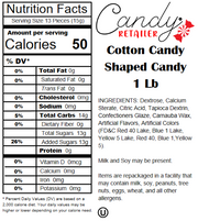 Concord Cotton Candy Coated Candy 1 lb